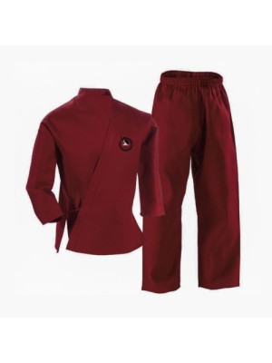dark red martial art suit